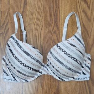 Victoria's Secret T-Shirt Logo Full Coverage Cotton Push-Up Bra/ 34D